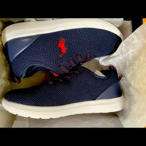 Polo Ralph Lauren Kamran Kids Sneakers in Navy Blue, size 12 for kids